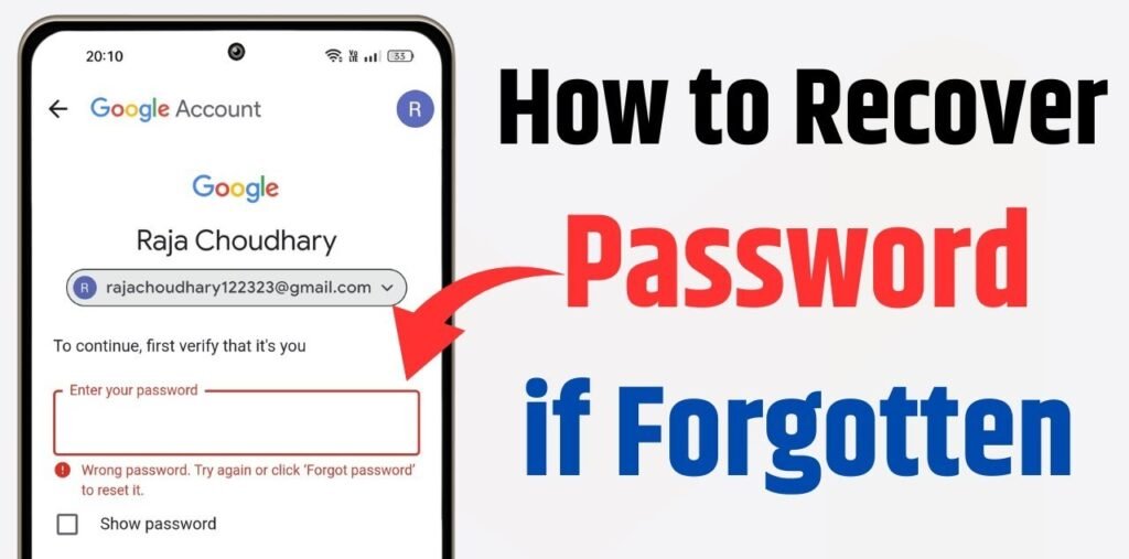 How to Recover Your Forgotten Gmail Password